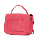 シャネル マトラッセ CCロゴ ハンドバッグ ショルダーバッグ ピンク キャビアスキン レディース CHANEL 【中古】